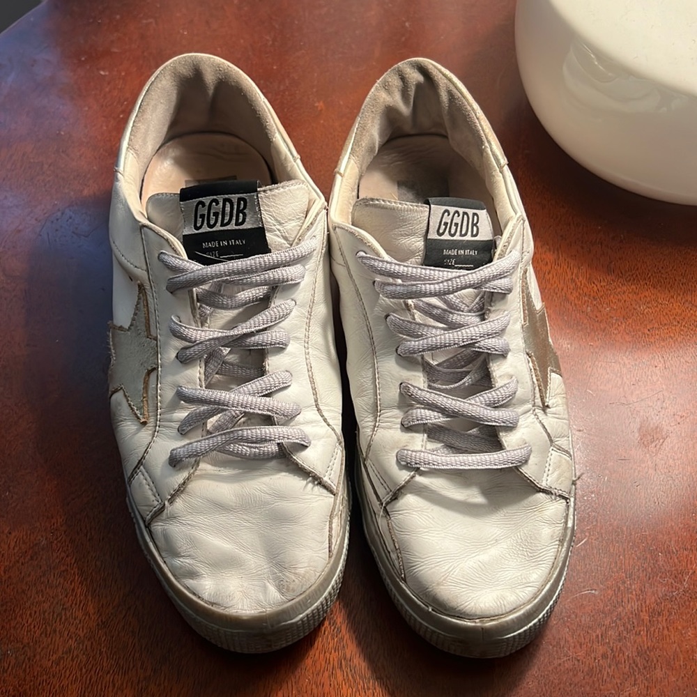 Golden Goose sneakers - white with silver accents. Size 40